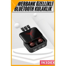 İn3dex Kablosuz Bluetooth Kulaklık Powerbank Özellikli Hd Mikrofonlu