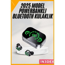 İn3dex Aktif Gürültü Önlemeli Bluetooth Kulaklık Powerbankli Dijital Göstergeli