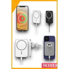 İn3dex Magnetik Kablosuz Araç Telefon Tutucu 15W Hızlı Şarj