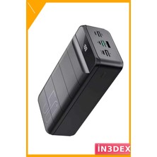 İn3dex 50.000 Mah LED Göstergeli Powerbank 4 USB Çıkışlı