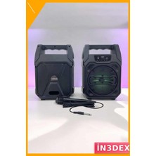 İn3dex Taşınabilir Bluetooth Hoparlör 6.5 Inç 15W Tws Mikrofon Fm Radyo