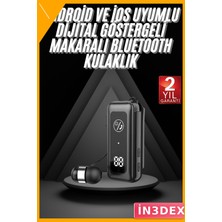 İn3dex Kablosuz Makaralı Bluetooth Kulaklık Tf Kart Dijital Ekran Titreşimli