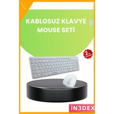 İn3dex Kablosuz Klavye Mouse Seti Tam Boy Sessiz 2.4 Ghz