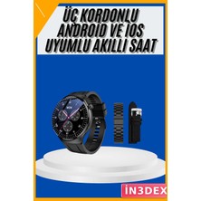 İn3dex Akıllı Saat 3 Kordonlu Amoled Ekran Ios Android Uyumlu