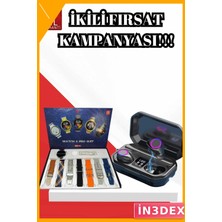 İn3dex Çok Kordonlu Akıllı Saat ve Bluetooth Kulaklık El Fenerli 2025