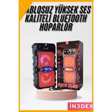 İn3dex Taşınabilir Bluetooth Hoparlör Uzun Pil Ömrü LED Işıklı Ses Bombası