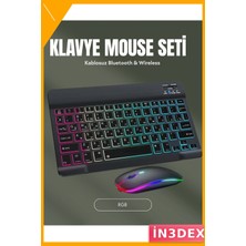İn3dex Kablosuz Rgb Klavye Mouse Seti Şarjlı Kompakt Tasarım