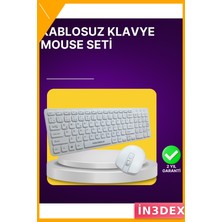 İn3dex Kablosuz Klavye Fare Seti Ergonomik Sessiz 2.4ghz