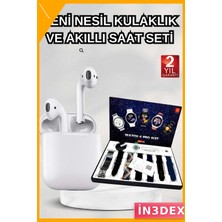 İn3dex Akıllı Saat ve Tws Bluetooth Kulaklık Seti Suya Dayanıklı
