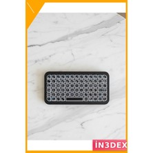 İn3dex Kablosuz Mini Rgb Işıklı Klavye Bluetooth 5.2 Ince Siyah