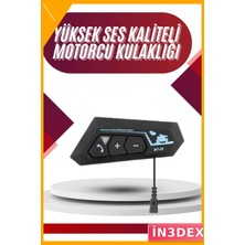 İn3dex Motosiklet Kask Bluetooth Kulaklık 5.0 Gürültü Önleyici