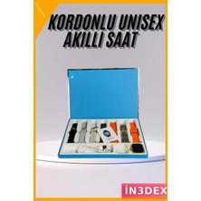 İn3dex Çoklu Kordon Seçenekli Akıllı Saat 1 Atm Suya Dayanıklı Takvimli