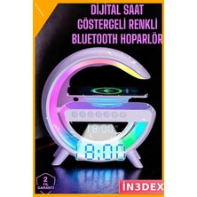 İn3dex Kablosuz Şarjlı Bluetooth Hoparlör Gece Lambası Rgb
