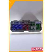 İn3dex Rgb Işıklı Oyuncu Klavyesi Q Türkçe Mouse Hediyeli Set