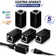 Vwin Internet Kablosu Uzatma Aparatı Cat6 Cat7 Cat8 RJ45 Network Extender 1 GB (5 Adet)