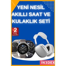 İn3dex Akıllı Saat Bluetooth Kulaklık Powerbank Nabız Ölçer Sesli Görüşme