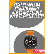 İn3dex Akıllı Saat Uyku ve Sağlık Takibi Nabız Ölçer Adım Sayar Tüm Telefonlarla Uyumlu