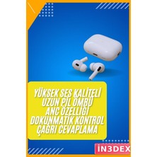 İn3dex Kablosuz Kulak Içi Kulaklık Bluetooth 5.0 Uzun Pil Ömrü Beyaz