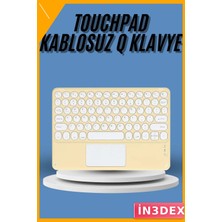 İn3dex Bluetooth Klavye Touchpad Slim Kablosuz Wifi Q Klavye Tüm Cihazlarla Uyumlu