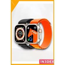 İn3dex Akıllı Saat 1.75 Inç Dokunmatik Ekran Nabız Ölçer 7 Gün Pil Ömrü