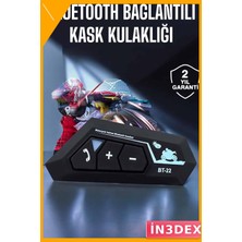 İn3dex Bluetooth 5.0 Motosiklet Kask Kulaklık Su Geçirmez Intercom