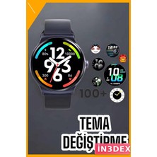 İn3dex Amoled Ekranlı Akıllı Saat 3 Kordonlu Bluetooth Sesli Görüşme
