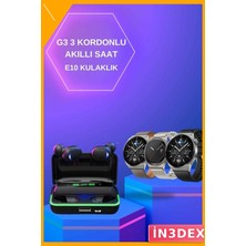 İn3dex Akıllı Saat ve Bluetooth Kulaklık Seti Titreşimli Bildirim Uyku Takibi