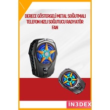 İn3dex Dijital Ekranlı Telefon Soğutucu 65-85MM 2 Vites Fan