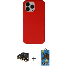 Pileli Store Pilelistore™ iPhone 14 Pro Max Kılıf Ahenk Serisi - Siyah 18D Cam Ekran Koruyucu + Raze Metal Kamera Lens - Gd