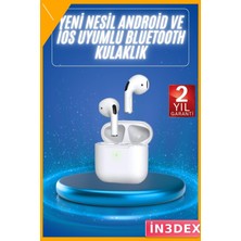 İn3dex Kablosuz Bluetooth Kulaklık 5.0 Dokunmatik Kontrol Beyaz