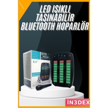 İn3dex 6.5 Inç LED Bluetooth Hoparlör Taşınabilir Şarjlı Yüksek Ses