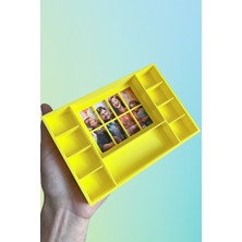 Aysluka Hayal Pencerem Fotoğraf Çerçeveli Minyatür Kitaplık - Sarı (Aksesuar Seti Hediye)