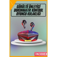İn3dex Kablosuz Oyuncu Kulaklığı Dokunmatik Kontrol Işıklı Tws Bluetooth