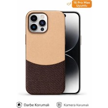 iPhone 16 Pro Max Uyumlu Darbe Emici Kamera Korumalı Deri Kılıf