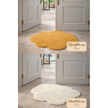 Peluş Halı Bulut Desen 75X100 Paspas Çocuk Odası