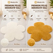 Peluş Halı Çiçek Desen 75X75 Paspas Çocuk Odası