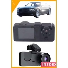 İn3dex 3 Lensli Araç Içi Kamera 1080P Gece Görüşlü Dvr Kaydedici
