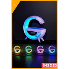 İn3dex Kablosuz Şarjlı Bluetooth Hoparlör Gece Lambası Rgb