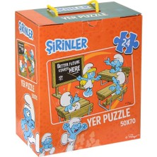Hobibahçem SRN7728 Şirinler Yer Puzzle- Laço Kids
