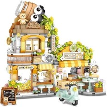 Hobibahçem LZ-1382 Loz Küçük Ayi Kafe Çi̇çekçi̇ Ponda Çay Evi̇ 1077 Parça Block Oyuncak