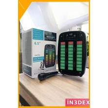 İn3dex Taşınabilir Bluetooth Hoparlör Mikrofonlu Şarjlı Ses Sistemi