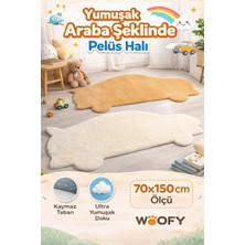 Peluş Halı Araba Desen 70X150 Paspas Çocuk Odası