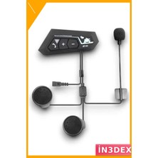 İn3dex Motosiklet Kask Bluetooth Kulaklık 5.0 Intercom Su Geçirmez