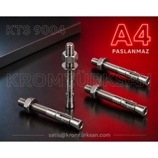 Kromtürksan A4 316 Kalite Paslanmaz Klipsli Dübel M10X110
