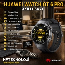 Huawei Huaweı  21 Güne Varan Pil Ömrü, Gps Akıllı Saat, Ios ve Android Uyumlu, Ekg Analizi, Sağlık,watch Gt 6 Pro Akıllı Saat,