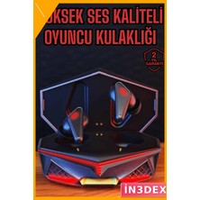 İn3dex Bluetooth Oyun Kulaklığı Gürültü Önleyici 45MS Gecikme 3D Ses