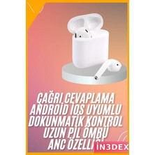 İn3dex Kablosuz Bluetooth Kulaklık Dokunmatik Kontrol Uzun Pil Ömrü Hızlı Şarj