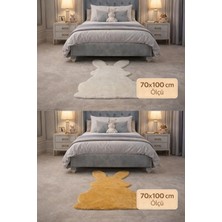Peluş Halı Tavşan Desen 70X100 Paspas Çocuk Odası