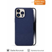 iPhone 14 Pro Max Uyumlu Darbe Emici Kamera Korumalı Deri Kılıf