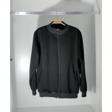 Eşofman Üstü Ceket Unisex Fermuarlı Üç Iplik Şardonlu Cepli Regular Kesim